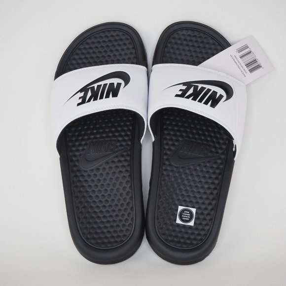 Nike Benassi JDI Men's Sandals Slippers Slides Flip Flops White - Picture 6 of 11